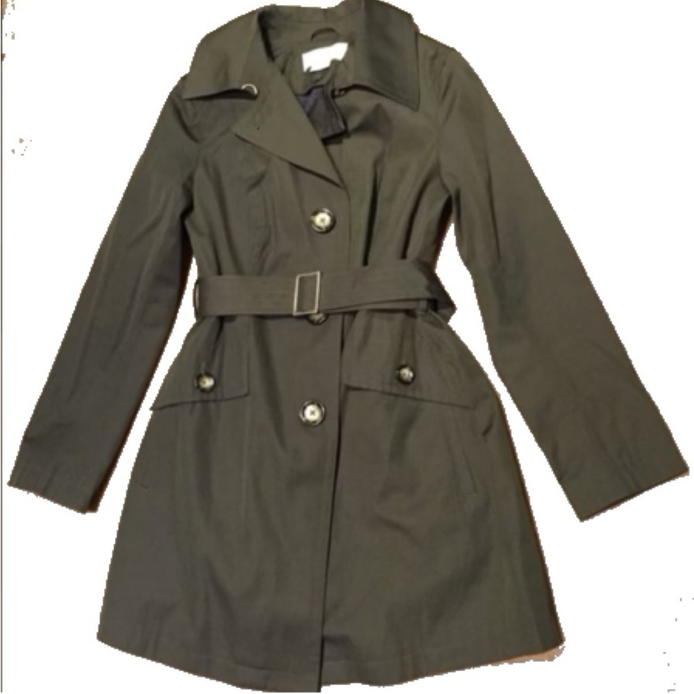 Michael Kors Olive Belted Trench Rain Coat